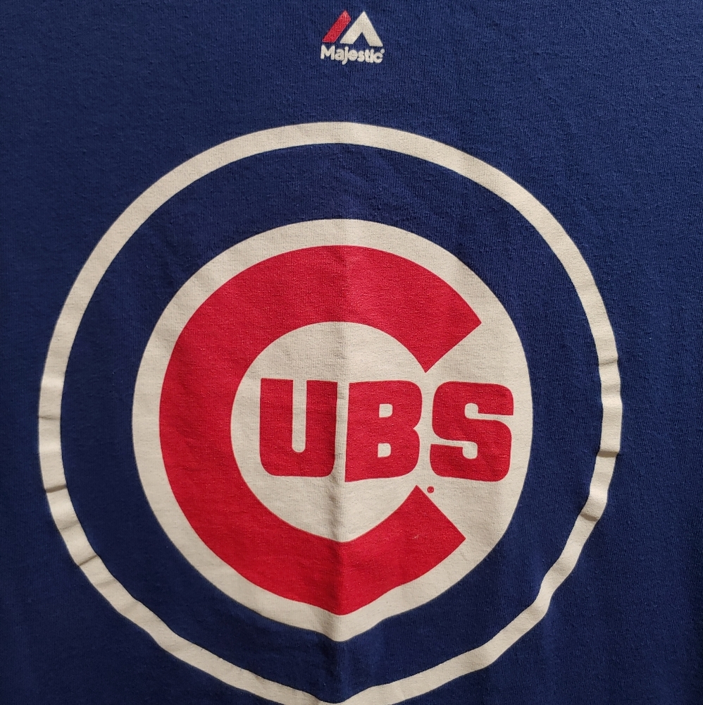 Chicago Cubs Majestic Deep Blue Big logo T-shirt - Picture 2 of 5